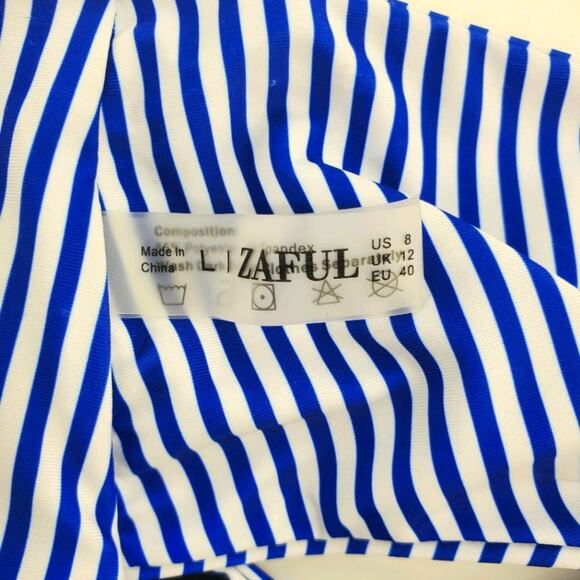 NWT Zaful Red, White & Blue Bikini size 8 - Picture 7 of 11